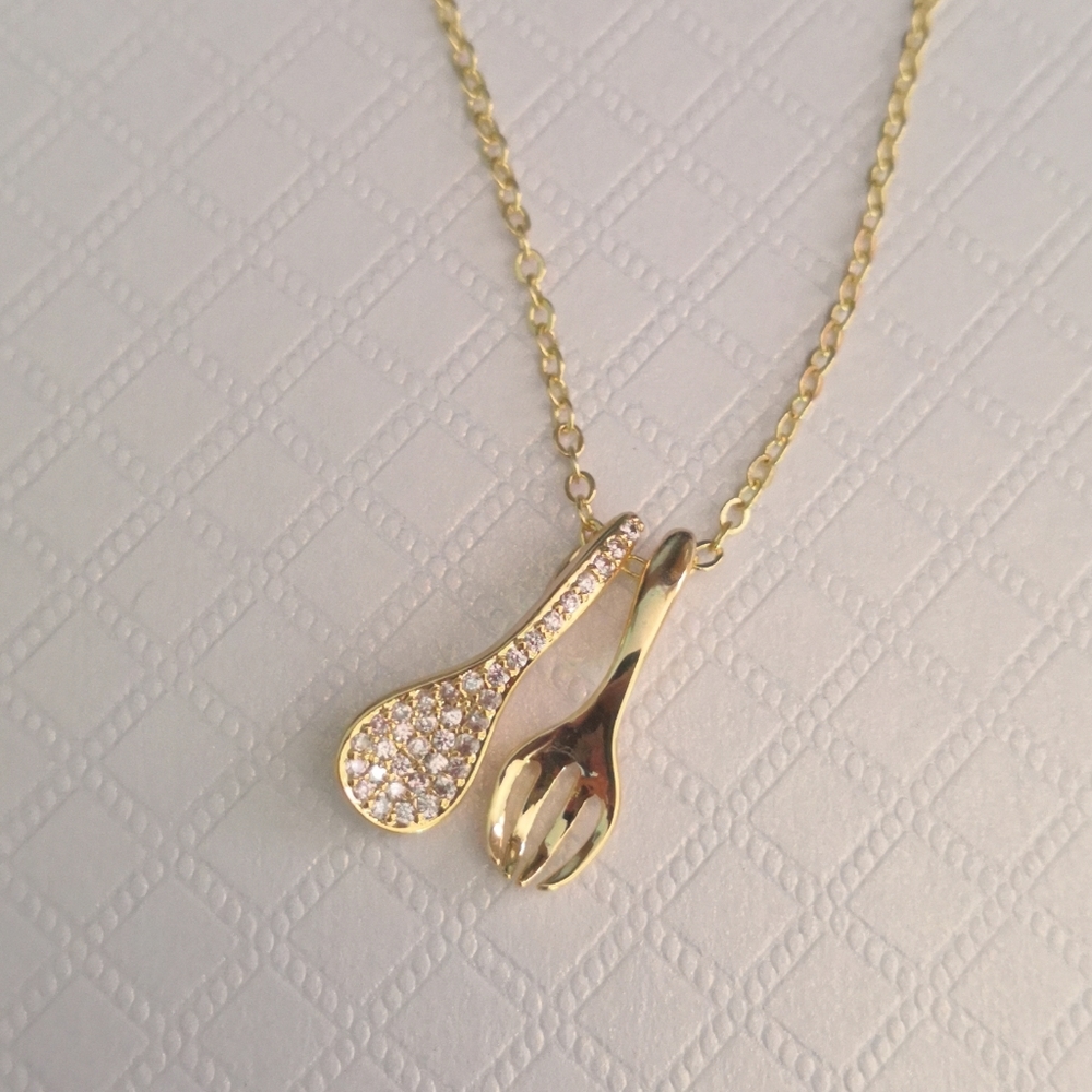 Brand new spoon and fork necklace